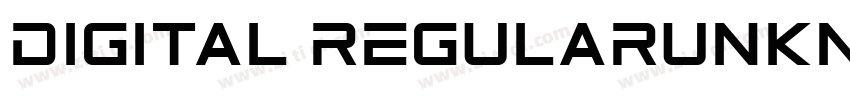 Digital RegularUnkno字体转换